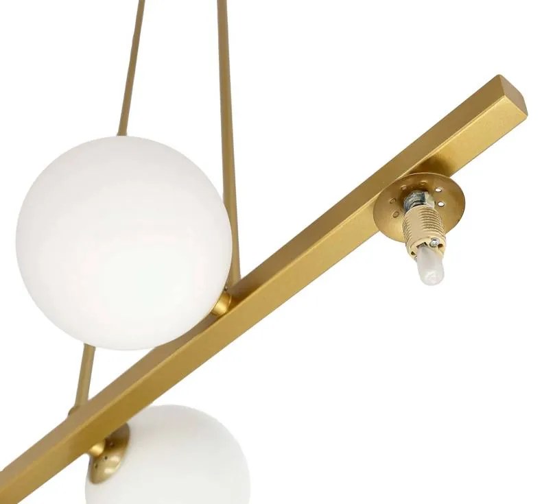 Candellux Mosadzný závesný luster Kama pre žiarovku 4x G9 34-73426