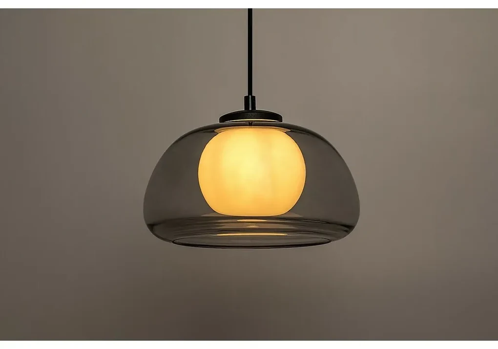 Rabalux 72275 moderný závesný luster Elowen, dymová, G9, 1x max. 5W