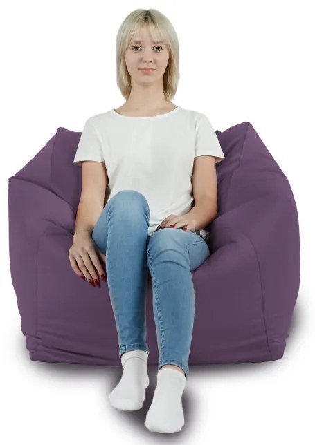 Sedací vak AMALFI plyš fialový