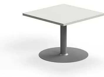 Konferenčný stolík VERTICUS, 700x700x500 mm, svetlošedá/strieborná