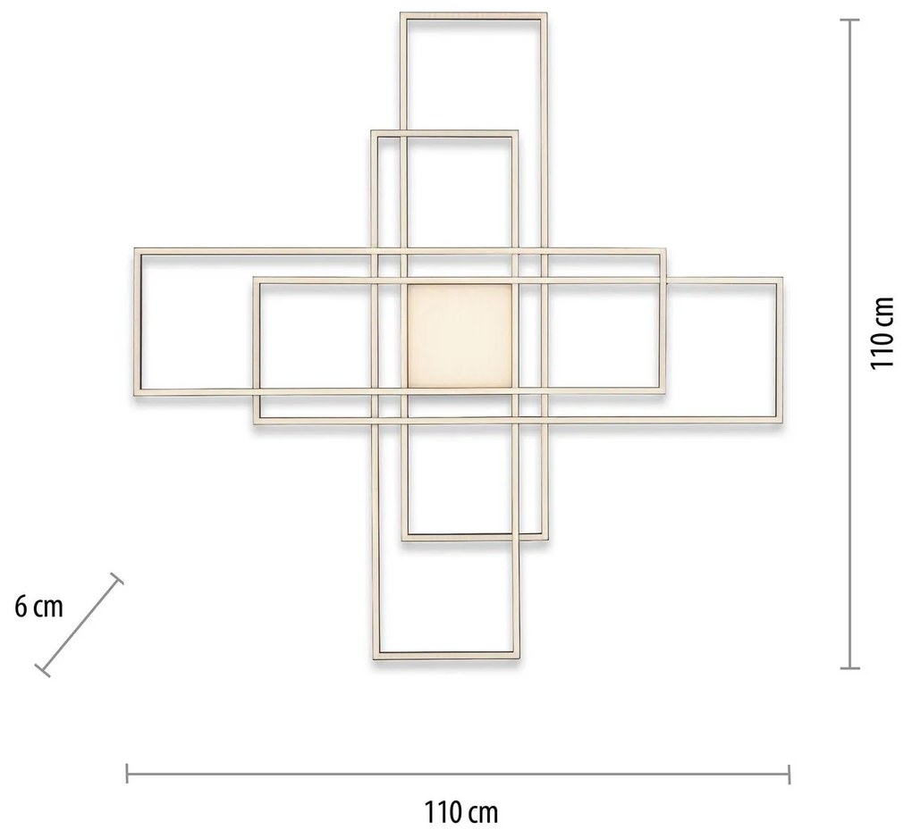 Paul Neuhaus Q-ASMIN stropné LED svetlo 110x110 cm