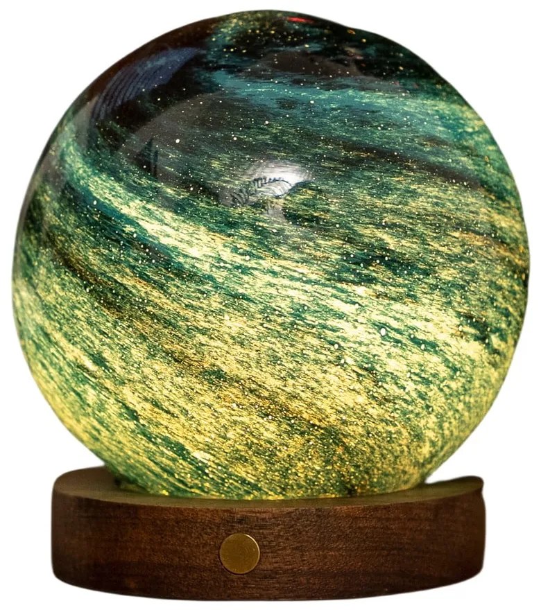 Tmavohnedá/tmavo prírodná svetelná dekorácia na USB ø 12 cm Stellar Ocean – Gingko