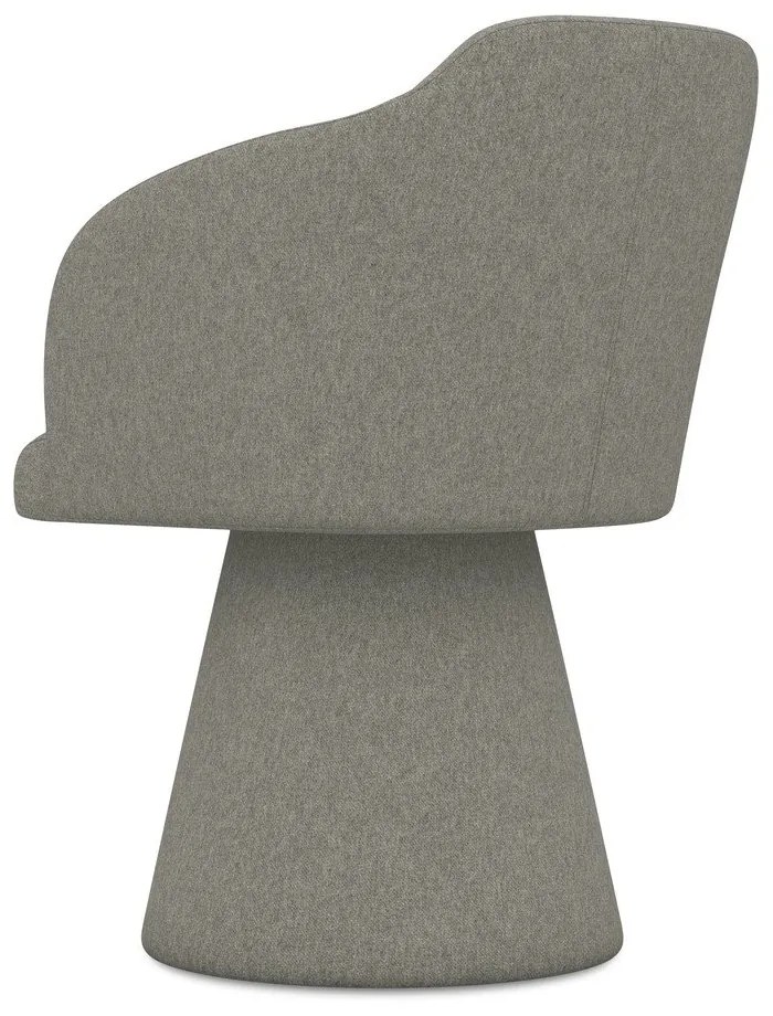 Sivé čalúnené jedálenské kreslo Kanoa – Makamii