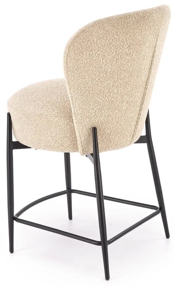 Barová stolička H126 bouclé béžová