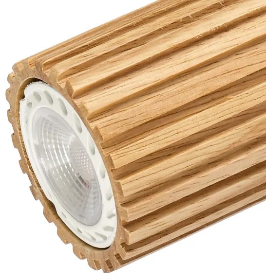 Brilagi - Bodové svietidlo MODERN WOOD 3xGU10/8W/230V kaučukovník/biela