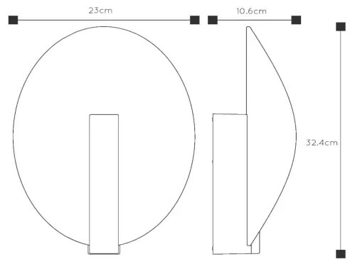 Lucide 27818/09/30 -LED Vonkajšie nástenné svietidlo LAREDO LED/9W/230V IP54 čierna