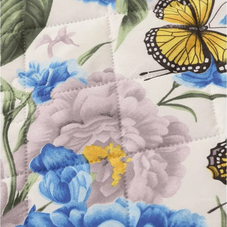Letná prikrývka BUTTERFLY AND FLOWER 140x200 cm, farebná