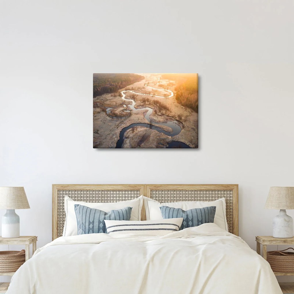 Obraz - Úsvit nad meandrami (70x50 cm)