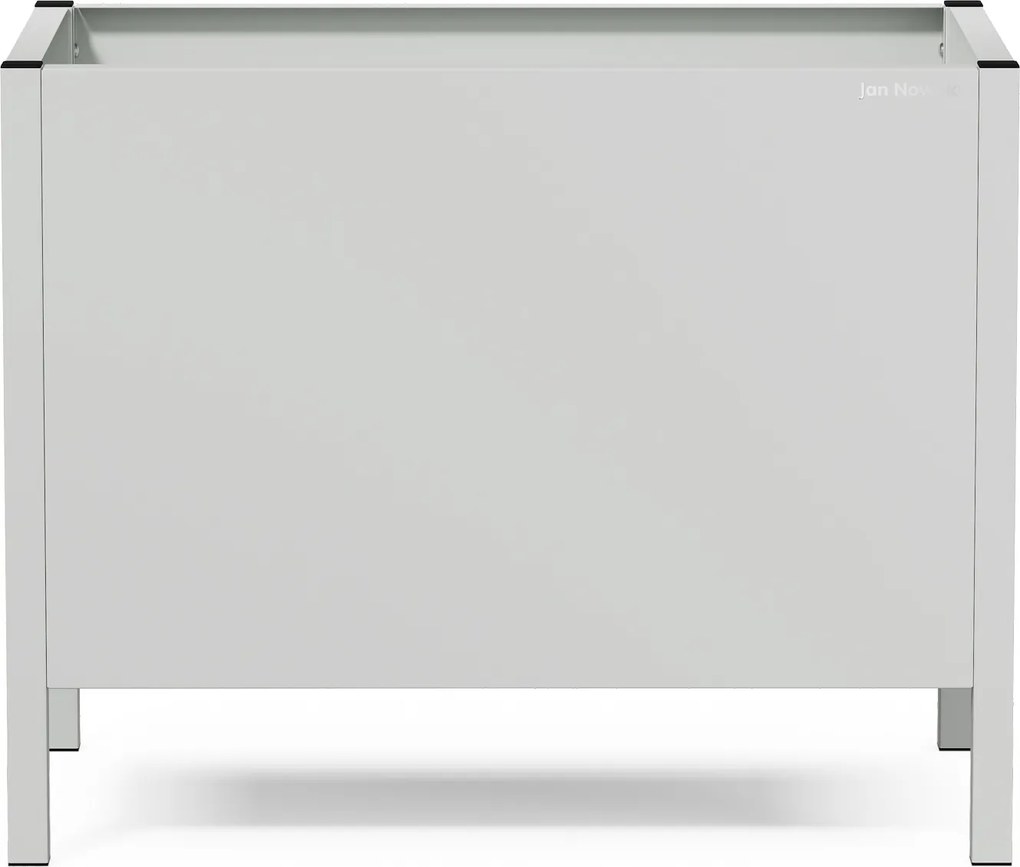Veľký sivý kovový obal na kvetináč: DAISY 500 x 400 x 300 mm