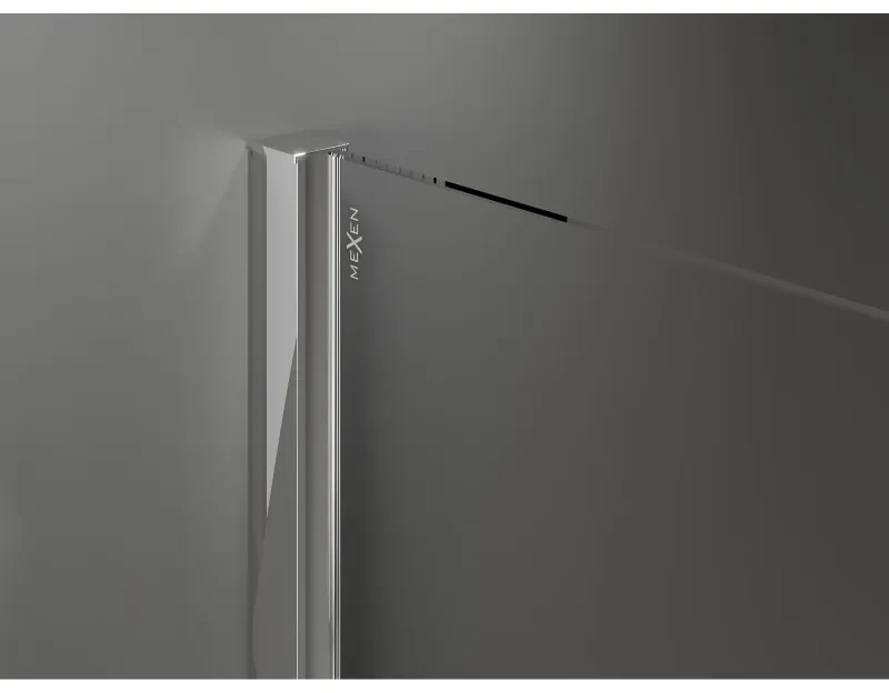 Mexen Velar Duo, posuvné sprchové dvere do otvoru 180 cm, 8mm sklo námraza, chrómová, 871-180-000-32-01