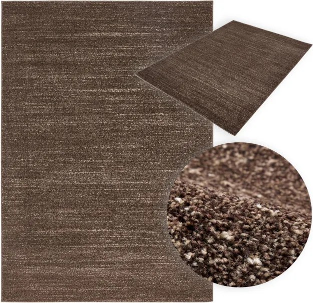 Koberec Sari T006A tmavohnedý