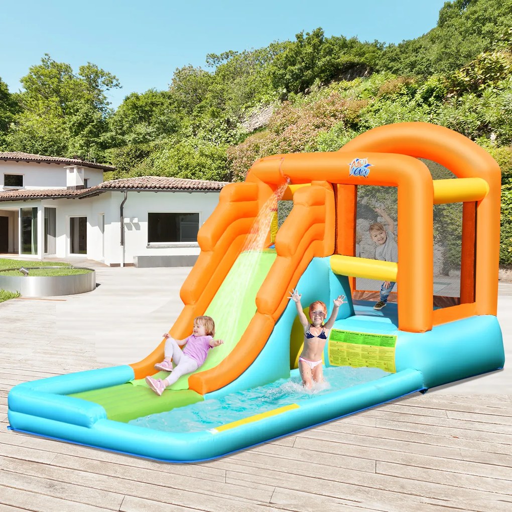Nafukovací skákací hrad hrací bazén vodný park so šmykľavkou 490 x 225 x 240 cm