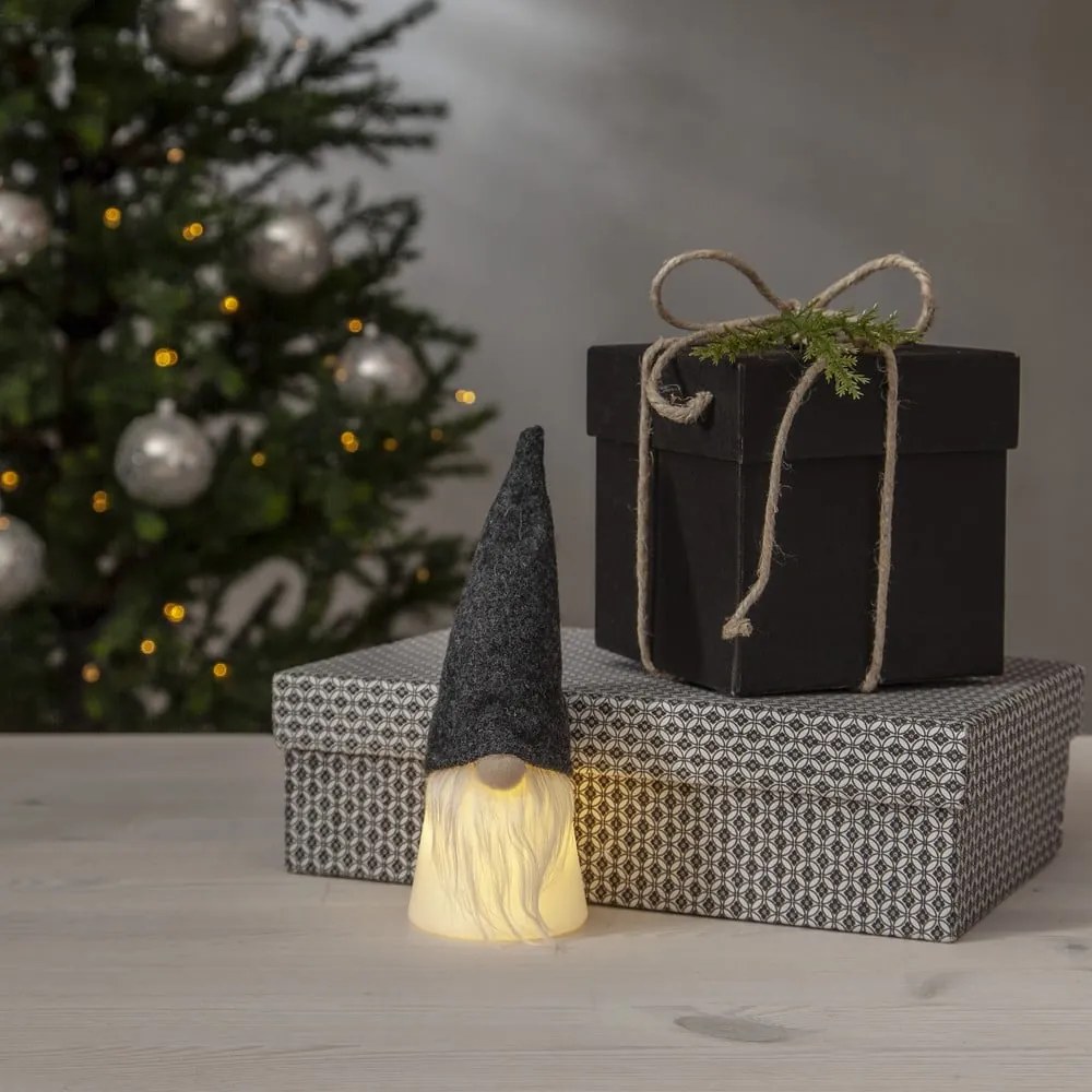 Bielo-čierna svetelná dekorácia s vianočným motívom ø 6,5 cm Joylight – Star Trading