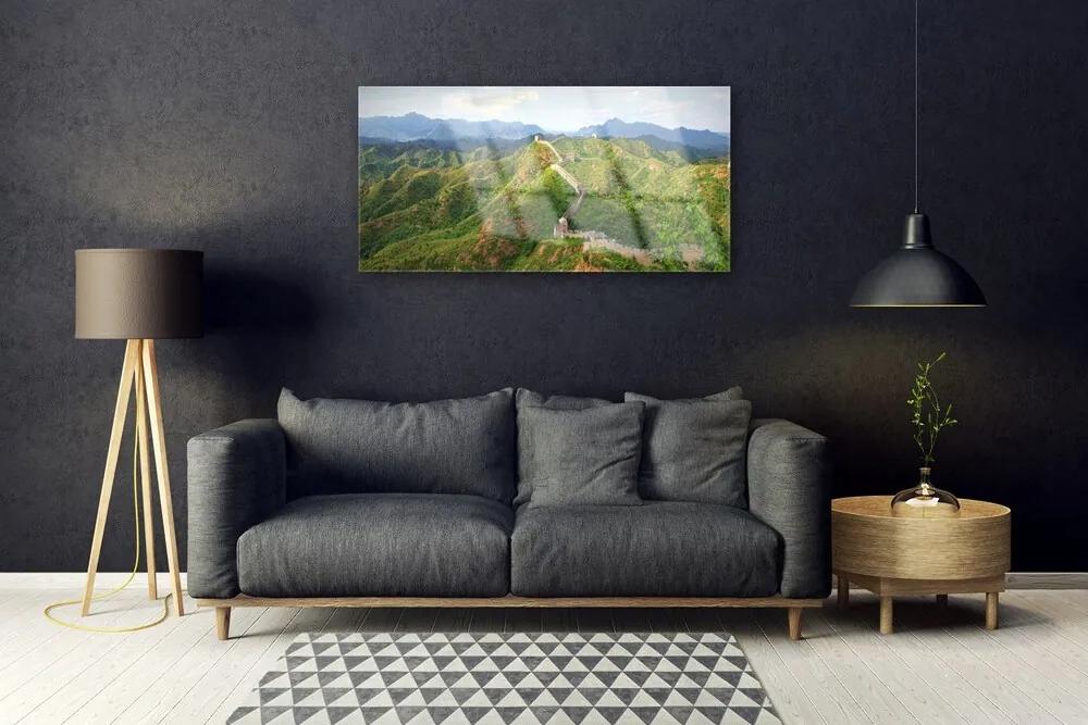 Obraz na akrylátovom skle Veľká múr hora krajina 100x50 cm