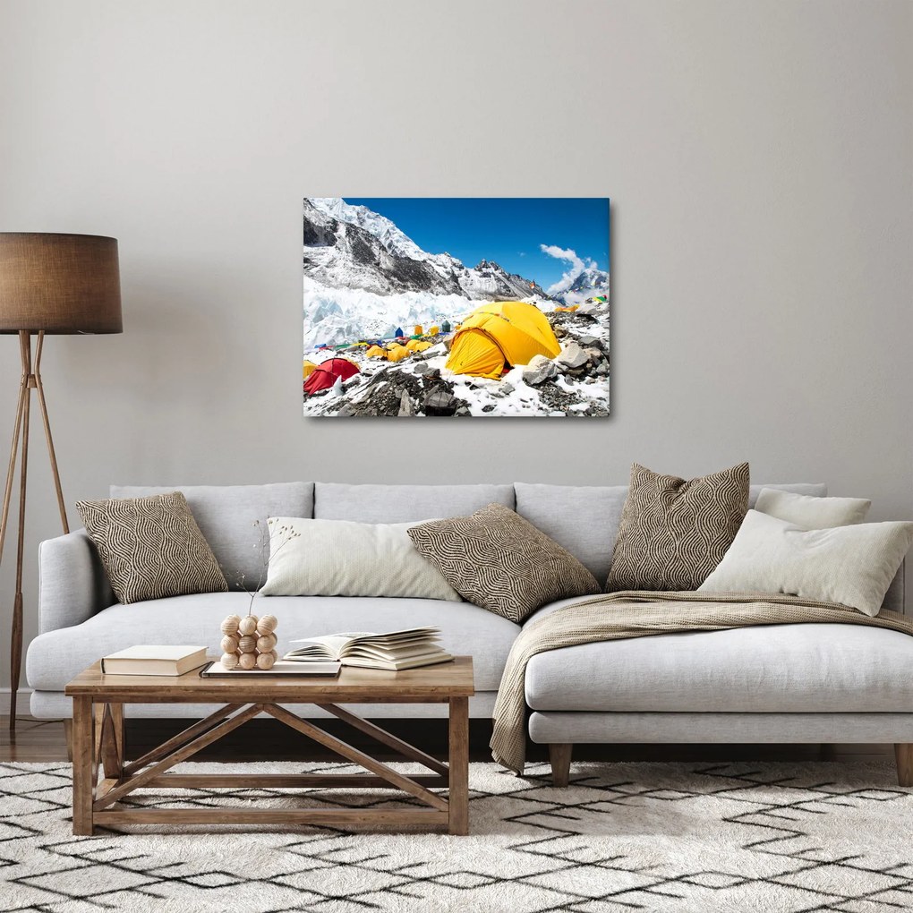 Obraz - Kempovanie v horách (70x50 cm)