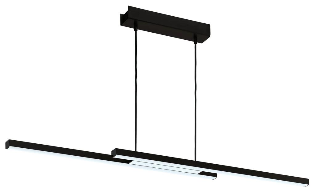 EGLO Chytré závesné LED osvetlenie FRAIOLI-Z, 2x17W, teplá biela-studená biela, RGB, čierne