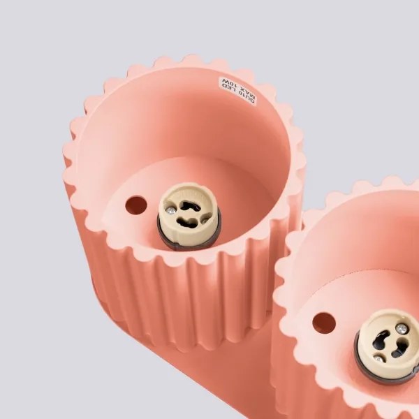 Sollux SL.1825 - Bodové svietidlo AURA 2xGU10/10W/230V ružové