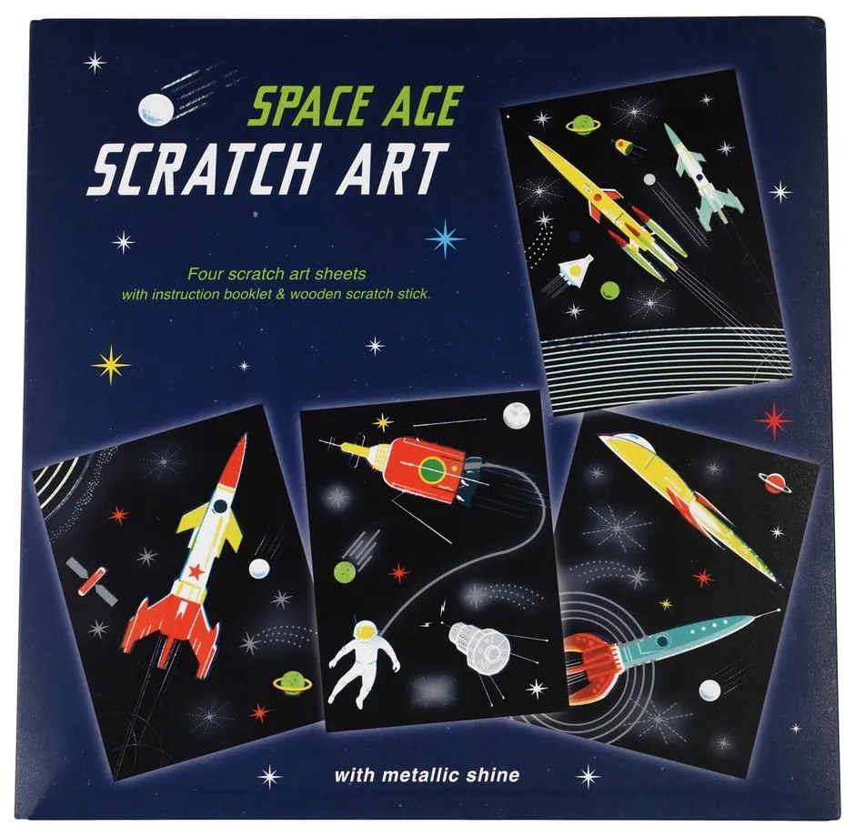 Vyškrabávacie obrázky Space Age – Rex London