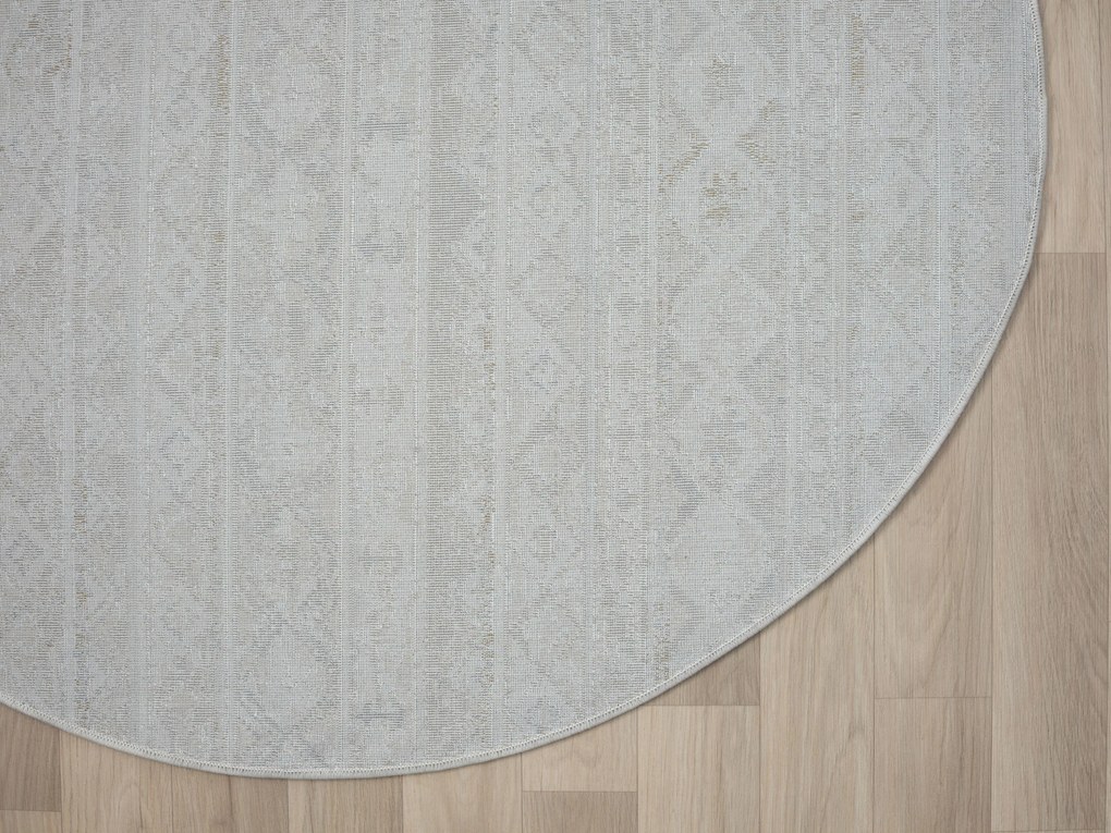 My Flair, Kusový koberec My Nomady CA60054 creme kruh, 120x120 (priemer) kruh, béžová, chodba / predsieň