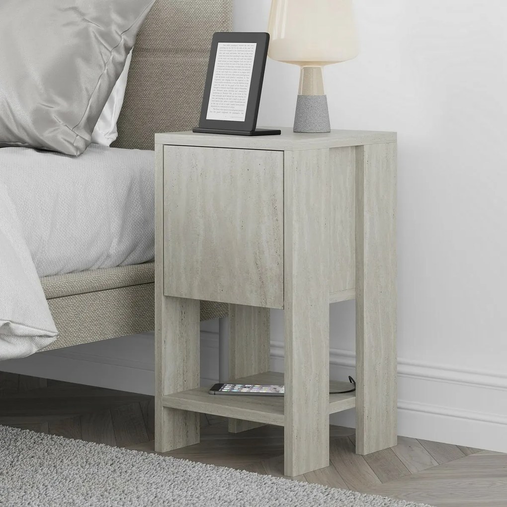 Nočný stolík Ema Travertine