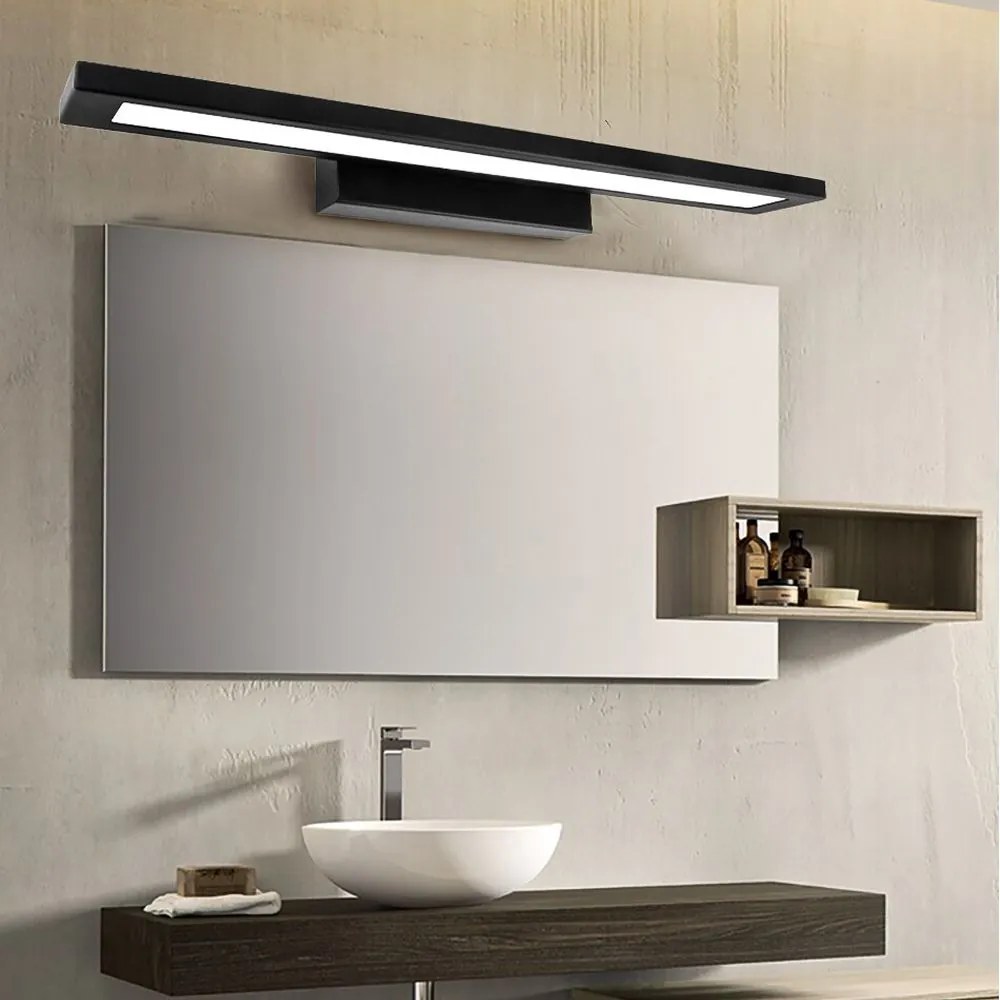 Toolight Toolight, LED kúpeľňové nástenné osvetlenie 60cm APP840-1W, čierna matná, OSW-06665