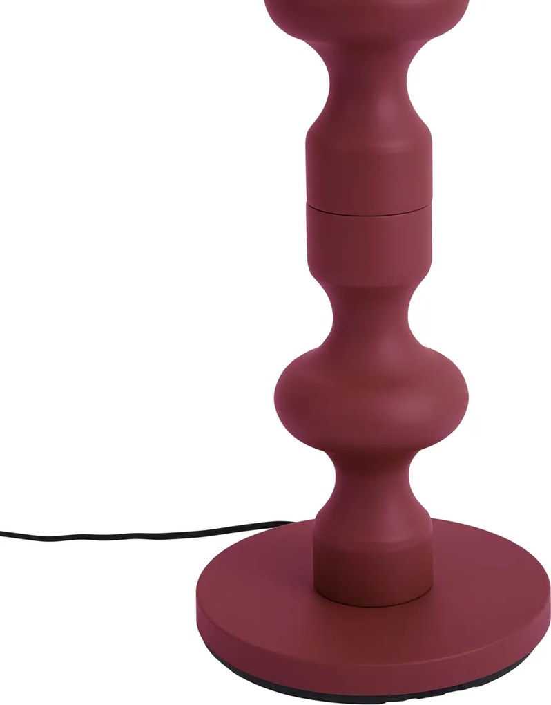 Retro stojaca lampa slivková s látkovým tienidlom 160 cm - Captain