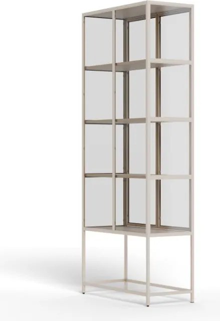 Vitrína Seaford 77x185,6 cm sivá