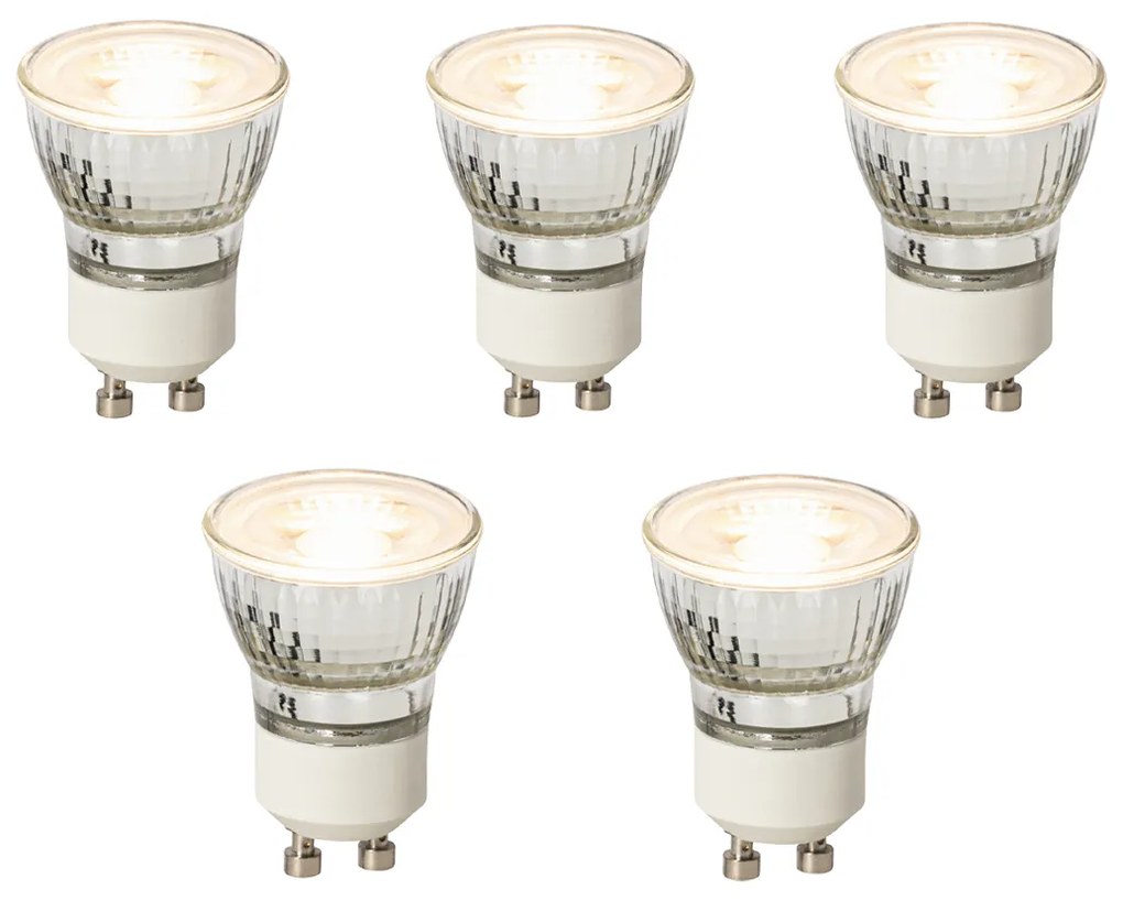 Sada 5 stmievateľných GU10 LED žiaroviek 35 mm 3W 220 lm 2700K