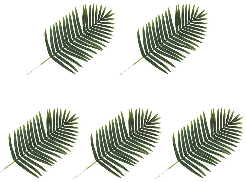 vidaXL Umelé palmové listy 5 ks zelené 95 cm