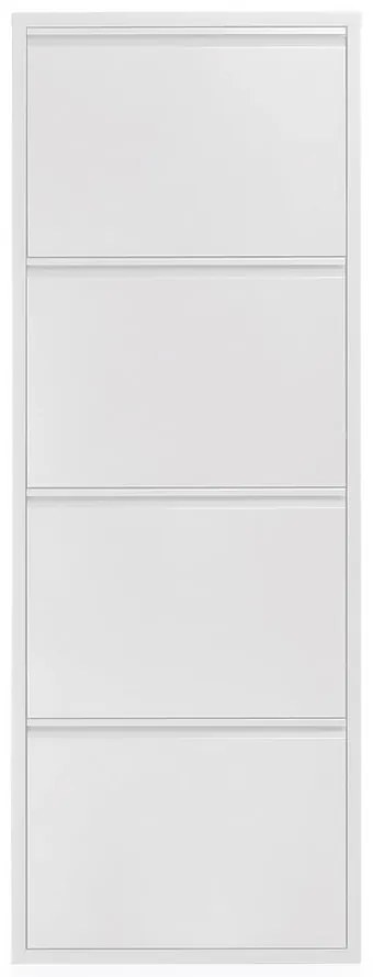 Biela kovová výklopná skrinka na topánky 50x136x15 cm Ode – Kave Home