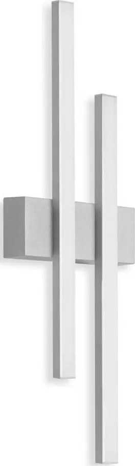 Telefunken - LED vonkajšie nástenné svietidlo 2xLED/4W/230V IP44 strieborná