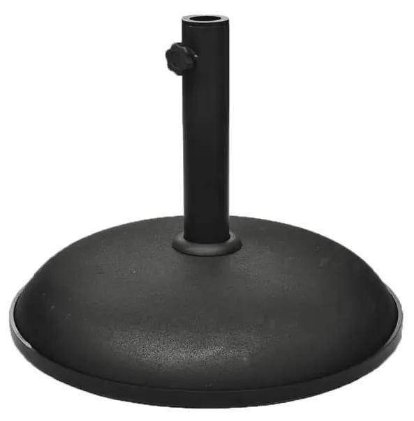 vidaXL Podstavec na slnečník 30 kg, čierny, oceľ a cement