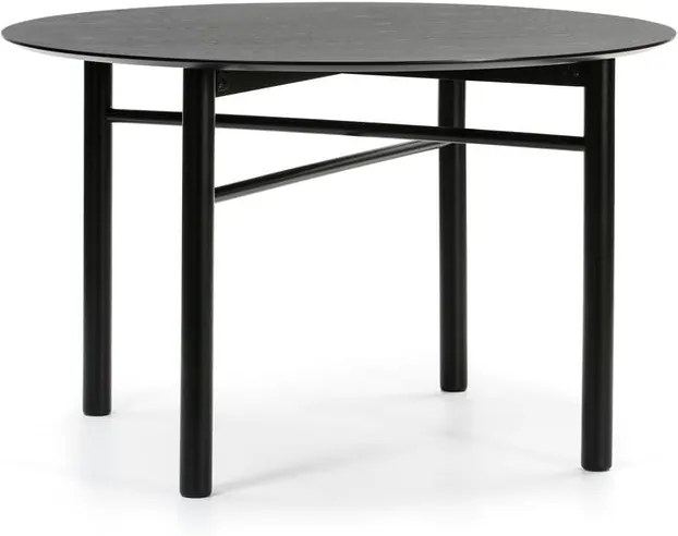 Čierny okrúhly jedálenský stôl Teulat Junco, ø 120 cm