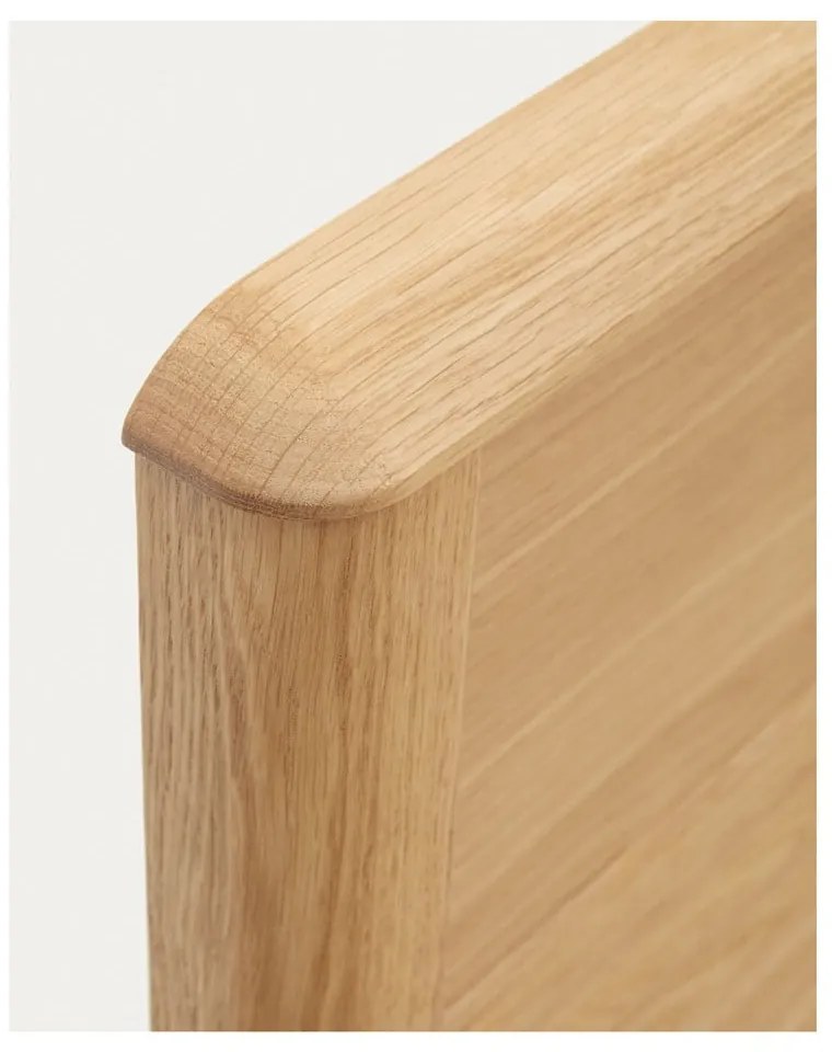 Jednolôžková posteľ z dubového dreva s roštom v prírodnej farbe 90x200 cm Lenon – Kave Home