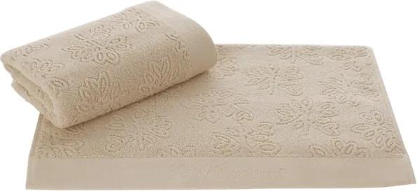 Soft Cotton Malý uterák LEAF 32 x 50 cm Béžová
