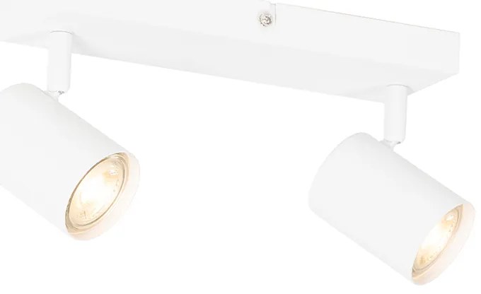 Moderné stropné svietidlo biele 2-svetlá nastaviteľné obdĺžnikové - Jeana