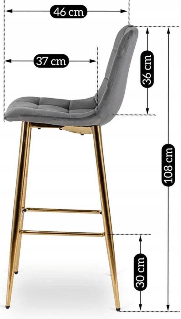 PROXIMA.store - Jedálenská barová stolička ARIEL FARBA: modrá