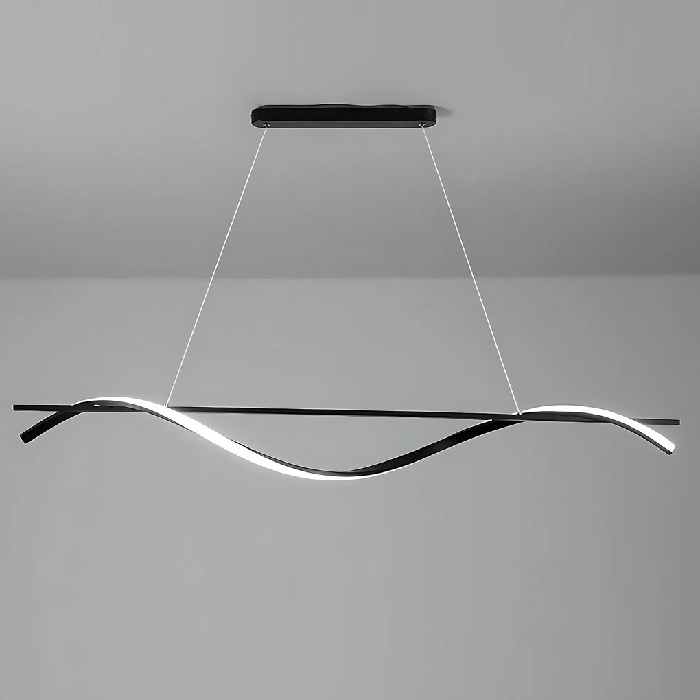 Toolight Toolight, LED závesná lampa 120cm, 27W, 3000K, LHJ019-CP, čierna, OSW-50004