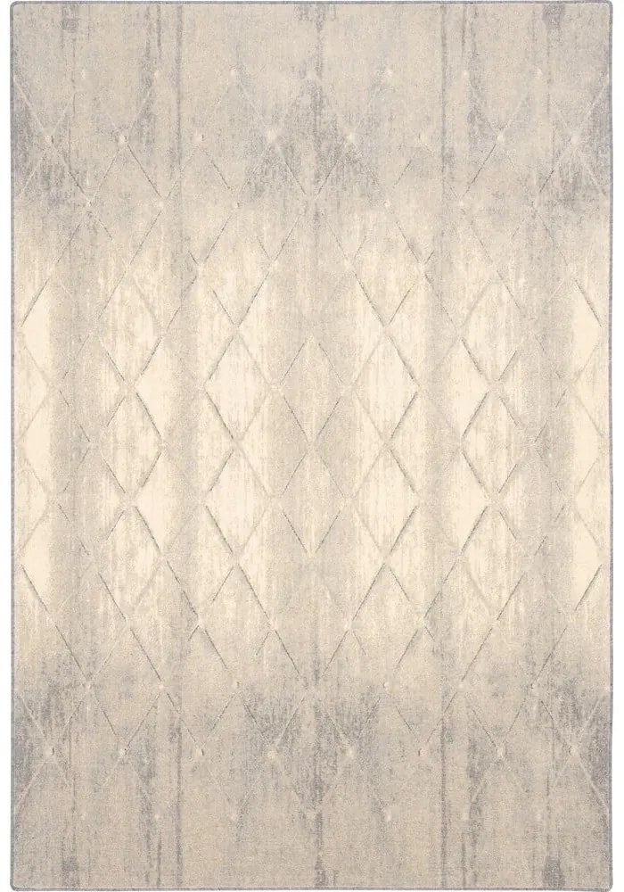 Krémovobiely vlnený koberec 133x180 cm Colette – Agnella