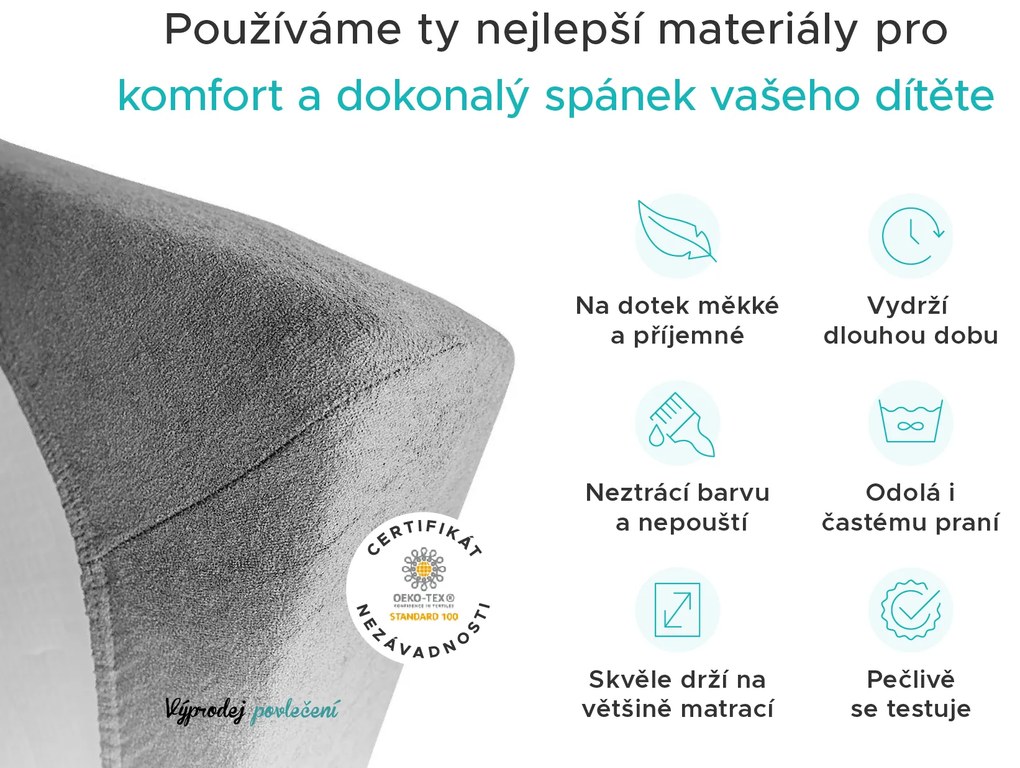 Froté plachta do detskej postieľky marhuľová 70x140 cm