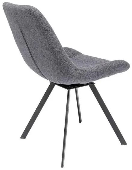 Baron otočná stolička sivá