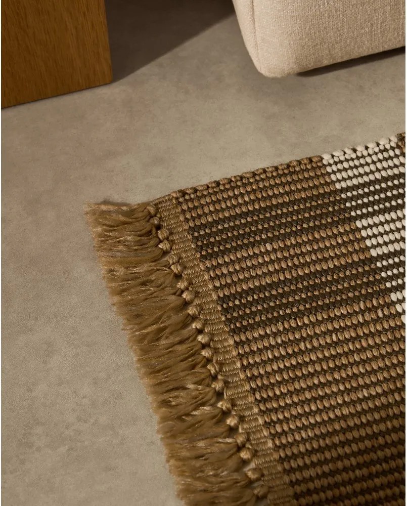 Béžový obojstranný/ručne tkaný koberec 60x90 cm Barani – Kave Home