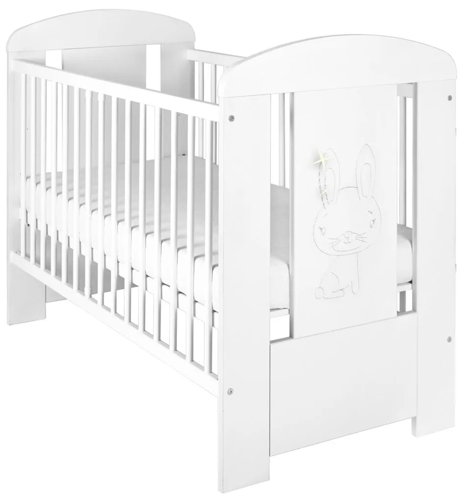 Detská postieľka New Baby Králiček štandard biela