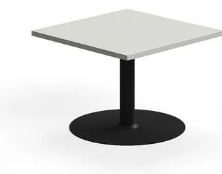 Konferenčný stolík VERTICUS, 700x700x500 mm, svetlošedá/čierna