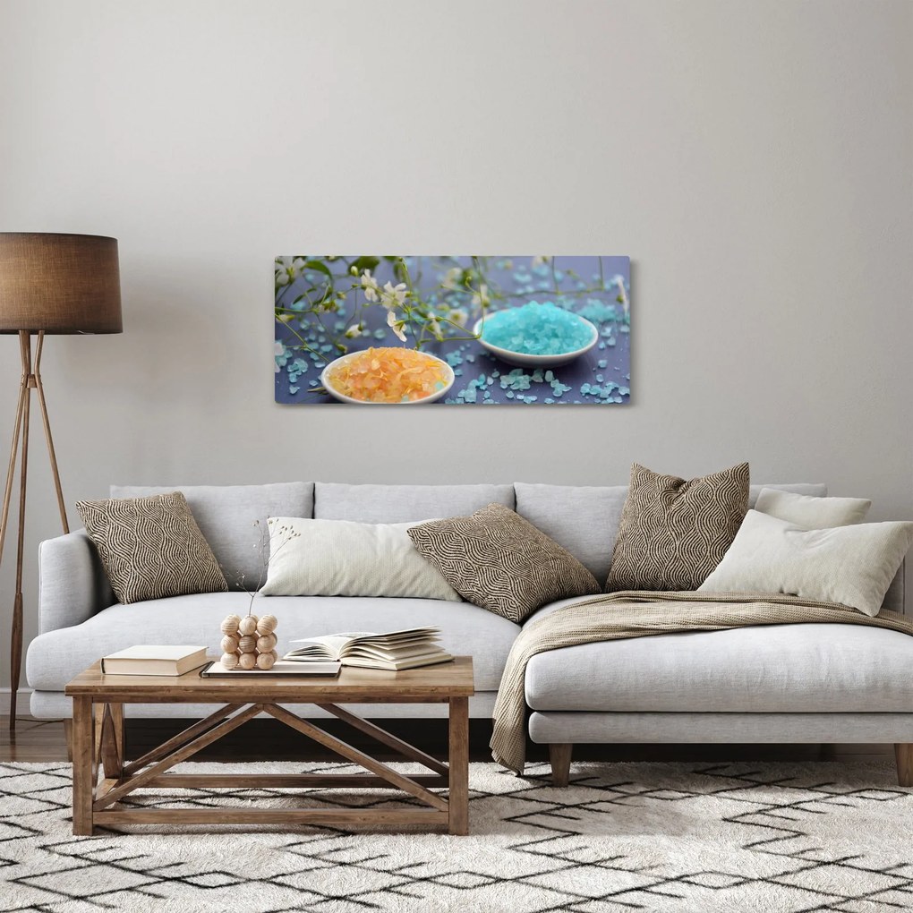 Obraz farebnej morskej soli (120x50 cm)