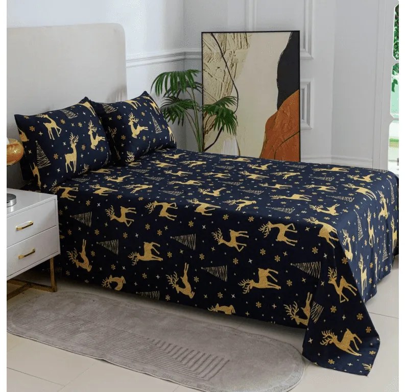 Plachta a obliečka na vankúš GOLDEN DEER Rozmer: 2 ks 50 x 70 cm | 200 x 240 cm