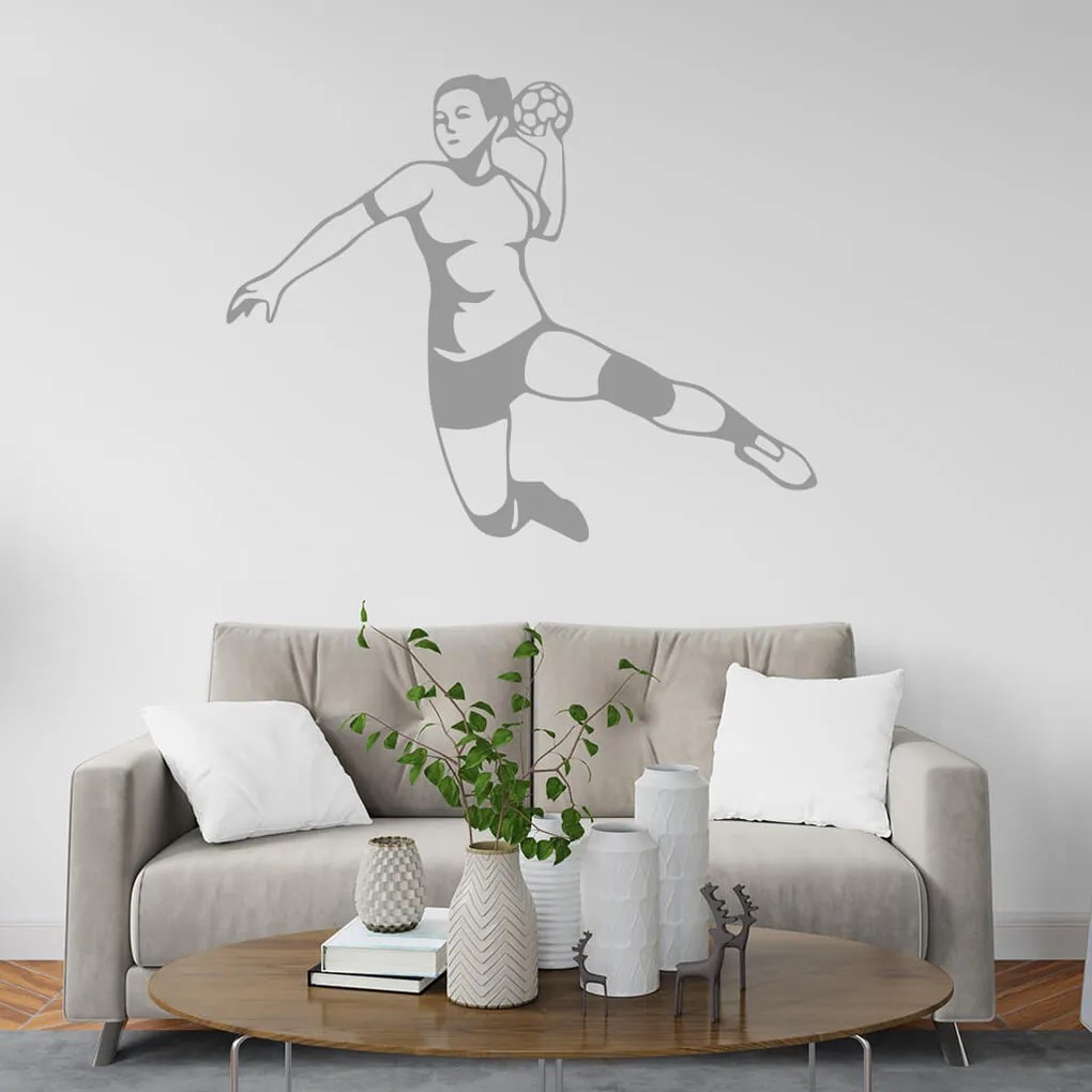 Veselá Stena Samolepka Hádzankárka Farba: hnědá, Veľkosť: 40 x 50 cm
