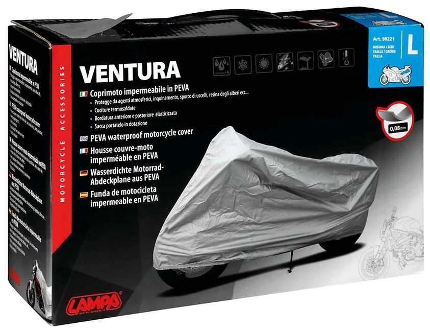 Plachta na motocykel Ventura, L, 99x125x229 cm