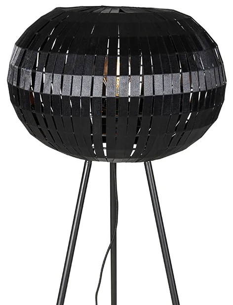 Moderná stojaca lampa statív čierny - Zoë