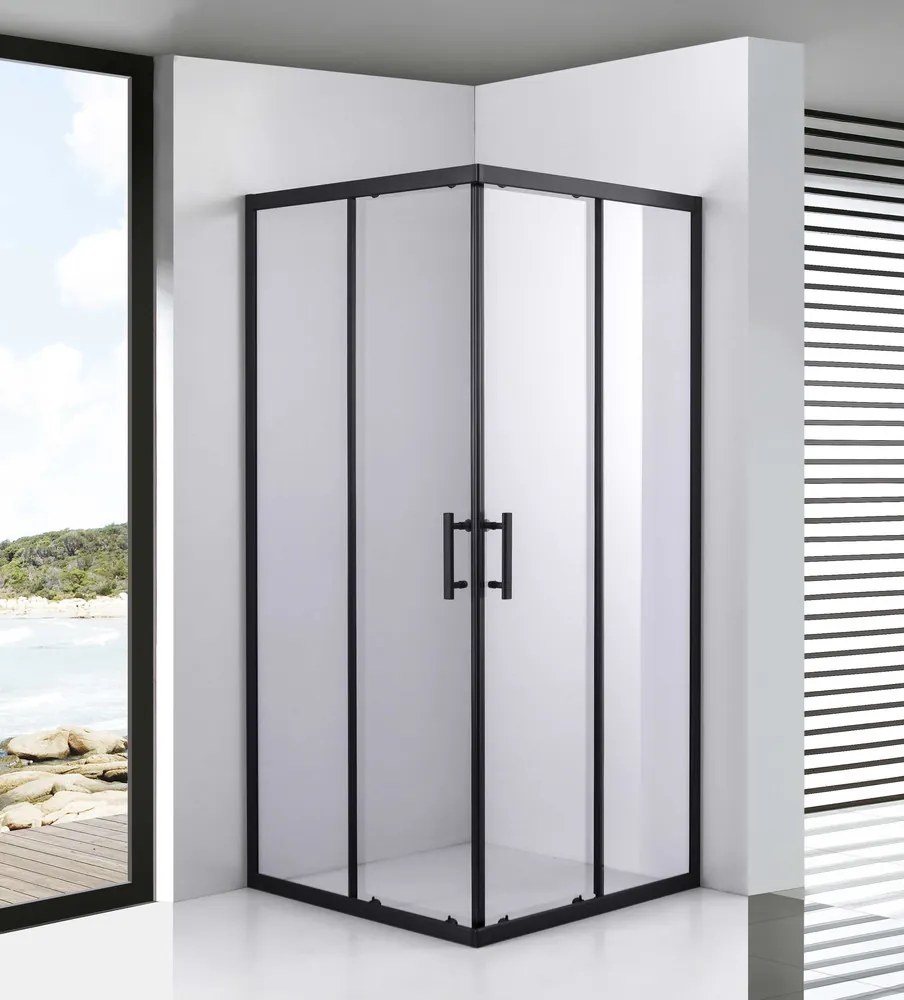 Toulon 6mm Black Sprchový kút 80*80 190cm